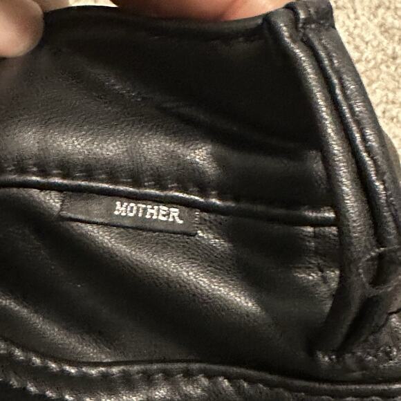 Mother Women 26 The Insider Ankle Faux Leather Pants in Faux Show Black - Picture 8 of 15